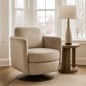 Turner Swivel Lounge Chair - Khaki