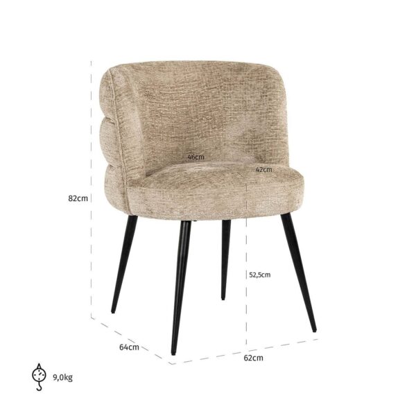 Stella Dining Chair - Beige - Image 9