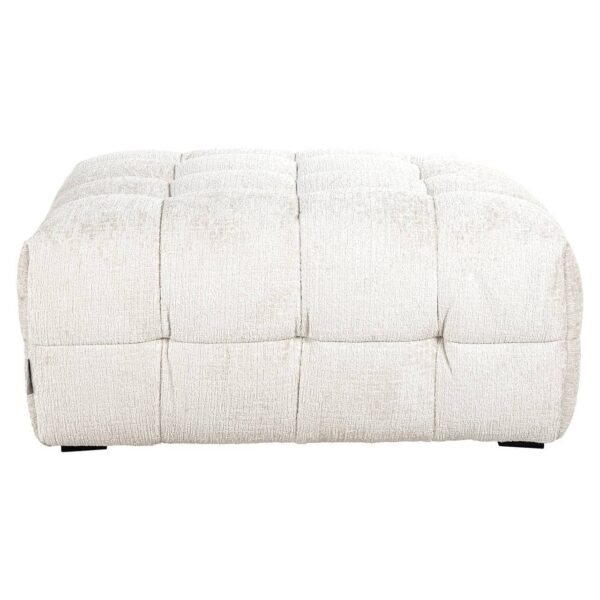 Bonasis Cream Upholstered Footstool – Soft & Stylish Accent Seat - Image 3