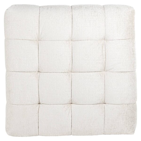 Bonasis Cream Upholstered Footstool – Soft & Stylish Accent Seat - Image 4