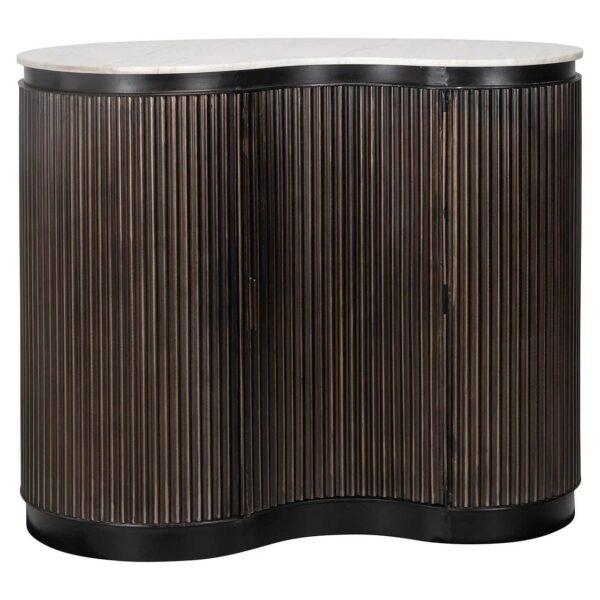 Bonasis Modern Bar Cabinet – Home Bar Storage Unit with Shelves & Rack - Image 3