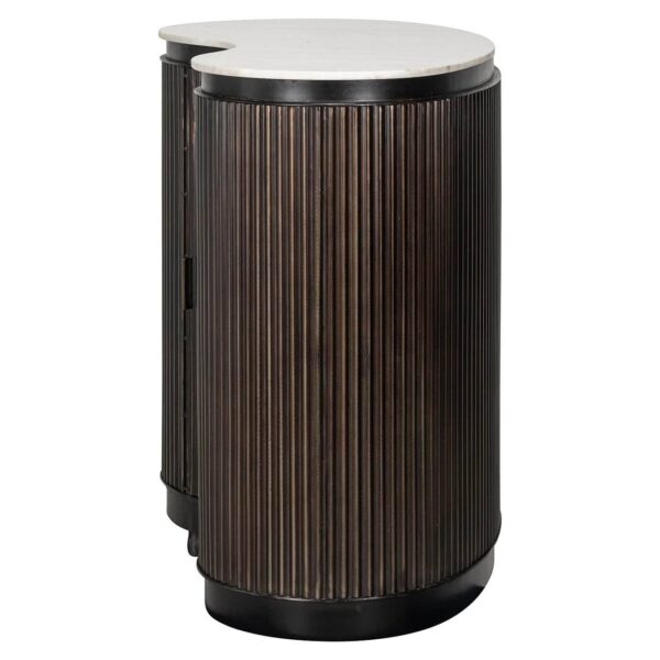 Bonasis Modern Bar Cabinet – Home Bar Storage Unit with Shelves & Rack - Image 4