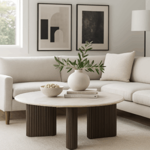 Bonasis Modern Wood Coffee Table – Sleek Center Table for Living Room