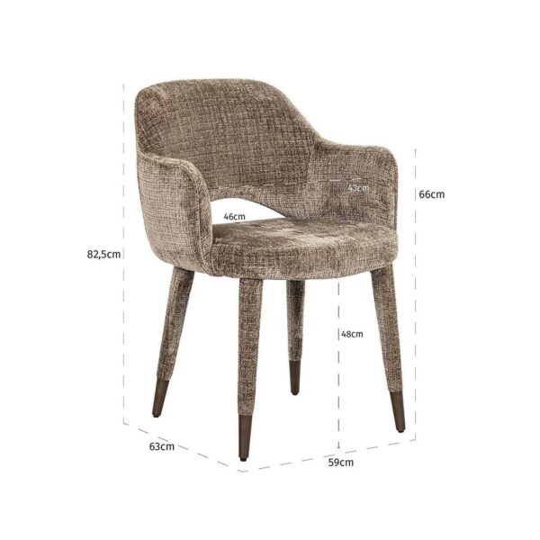 Bonasis Stone Upholstered Dining Chair – Elegant Modern Seating - Image 8