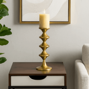 Bonasis Large Gold Candle Holder – Elegant Decorative Accent