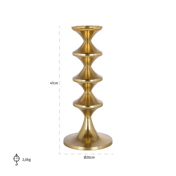 Bonasis Large Gold Candle Holder – Elegant Decorative Accent - Image 3