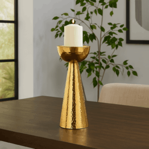 Bonasis Small Gold Candle Holder – Elegant Decorative Accent