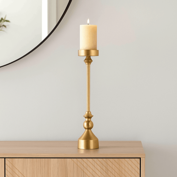 Bonasis Large Gold Candle Holder – Elegant Statement Accent