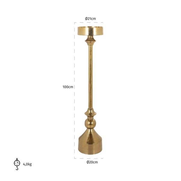 Bonasis Large Gold Candle Holder – Elegant Statement Accent - Image 2