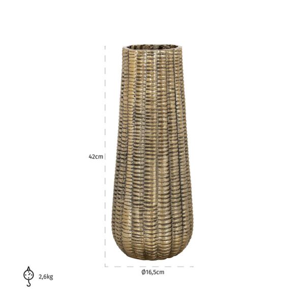Bonasis Large Brushed Gold Vase – Elegant Modern Décor Accent - Image 3