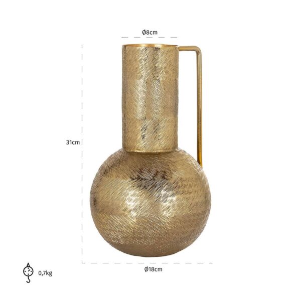 Bonasis Small Gold Vase – Elegant Metallic Home Accent - Image 3