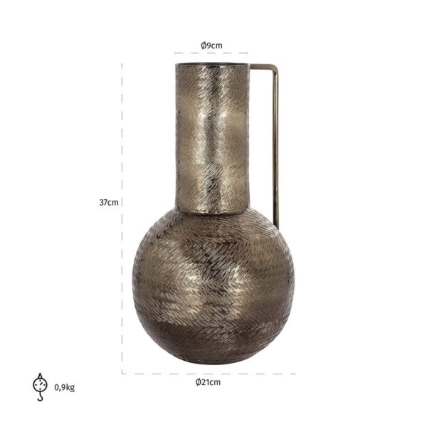 Bonasis Large Smoke Black Vase – Modern Decorative Accent - Image 3