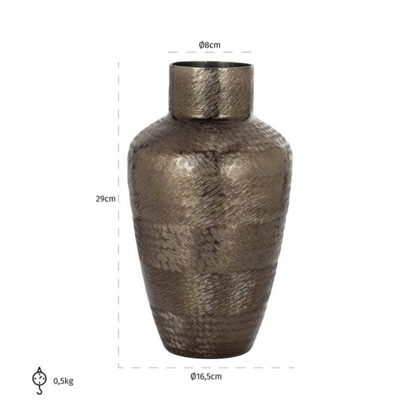 Bonasis Modern Smoke Black Decorative Vase - Image 4